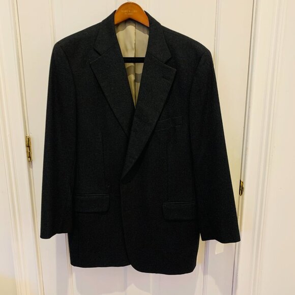 Paul Stuart Charcoal Gray 100% Wool Pc Suit Jacket Sport Coat Blazer Size 46 R - Picture 3 of 14